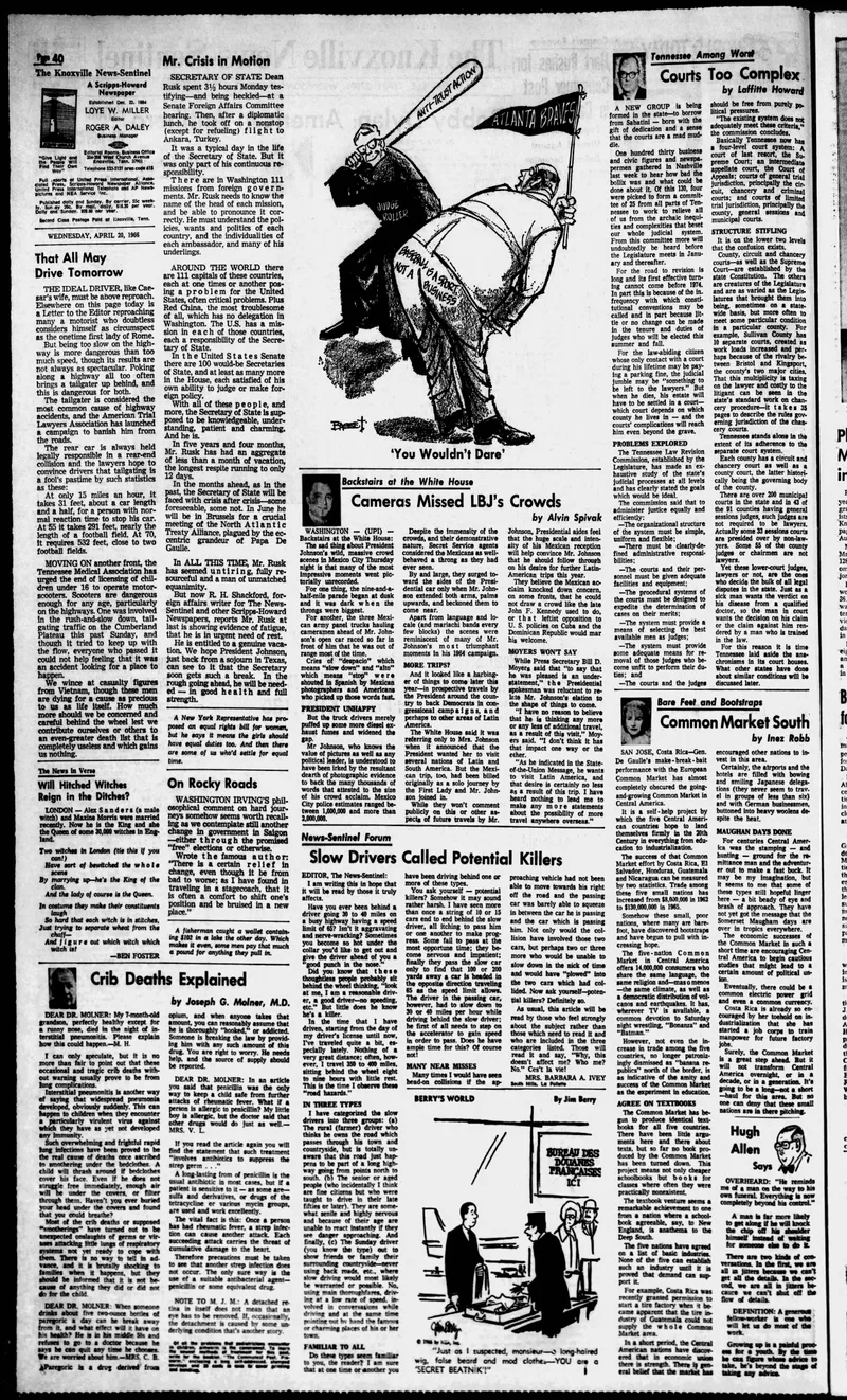 'Will Hitched Witches Reign in the Ditches?', The Knoxville News-Sentinel, 20 April 1966