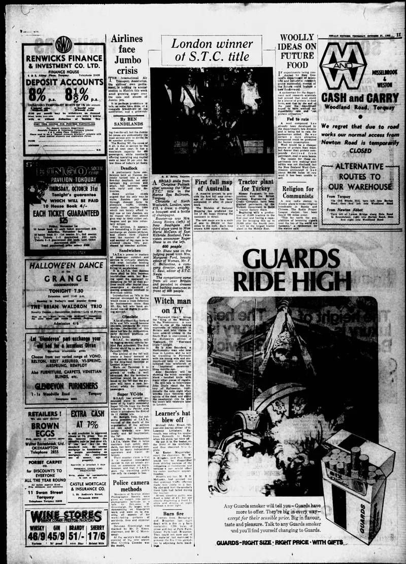 'Witch man on TV', Herald Express, 31 October 1968