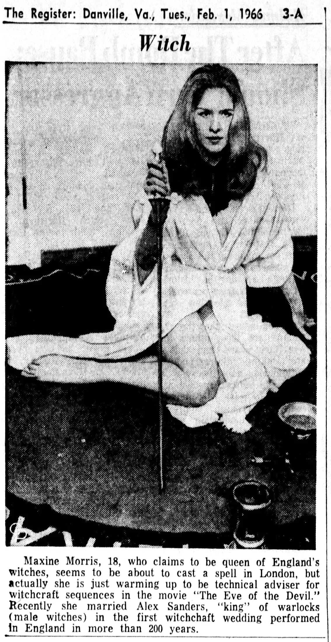 'Witch', Danville Register and Bee, 1 February 1966