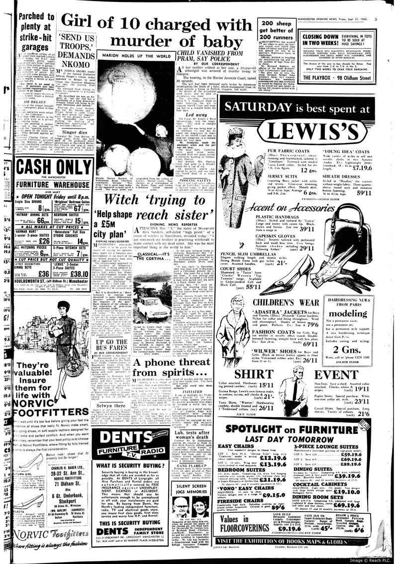 'Witch "trying to reach sister"', Manchester Evening News, 21 September 1962