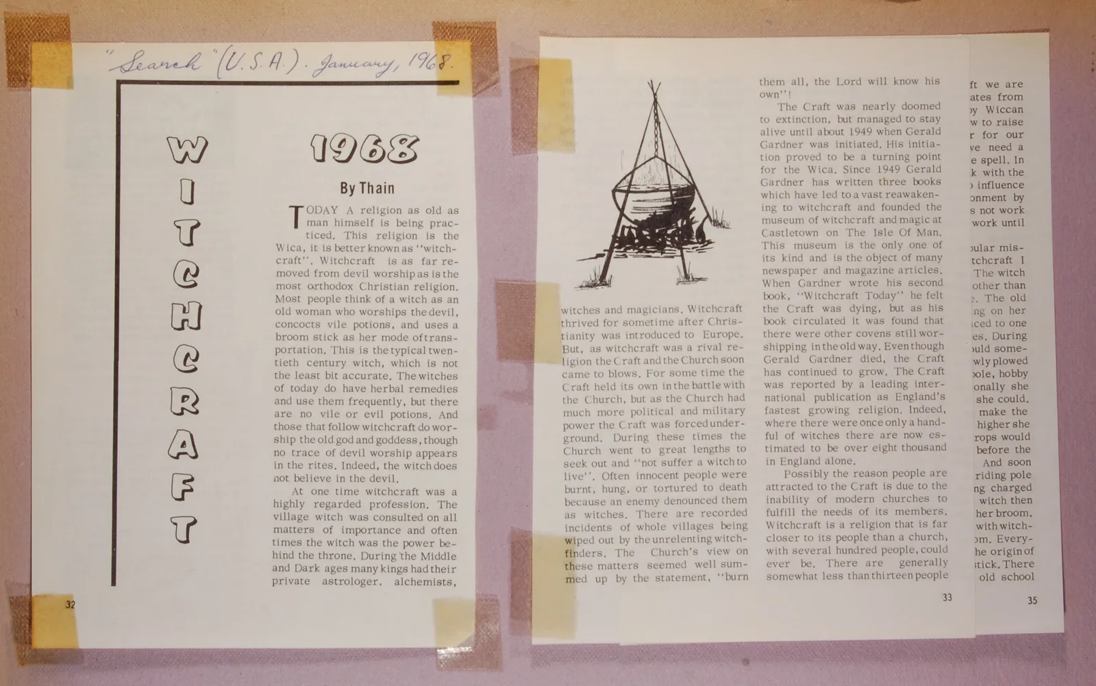 Witchcraft by Thain, Article on Witchcraft from USA.