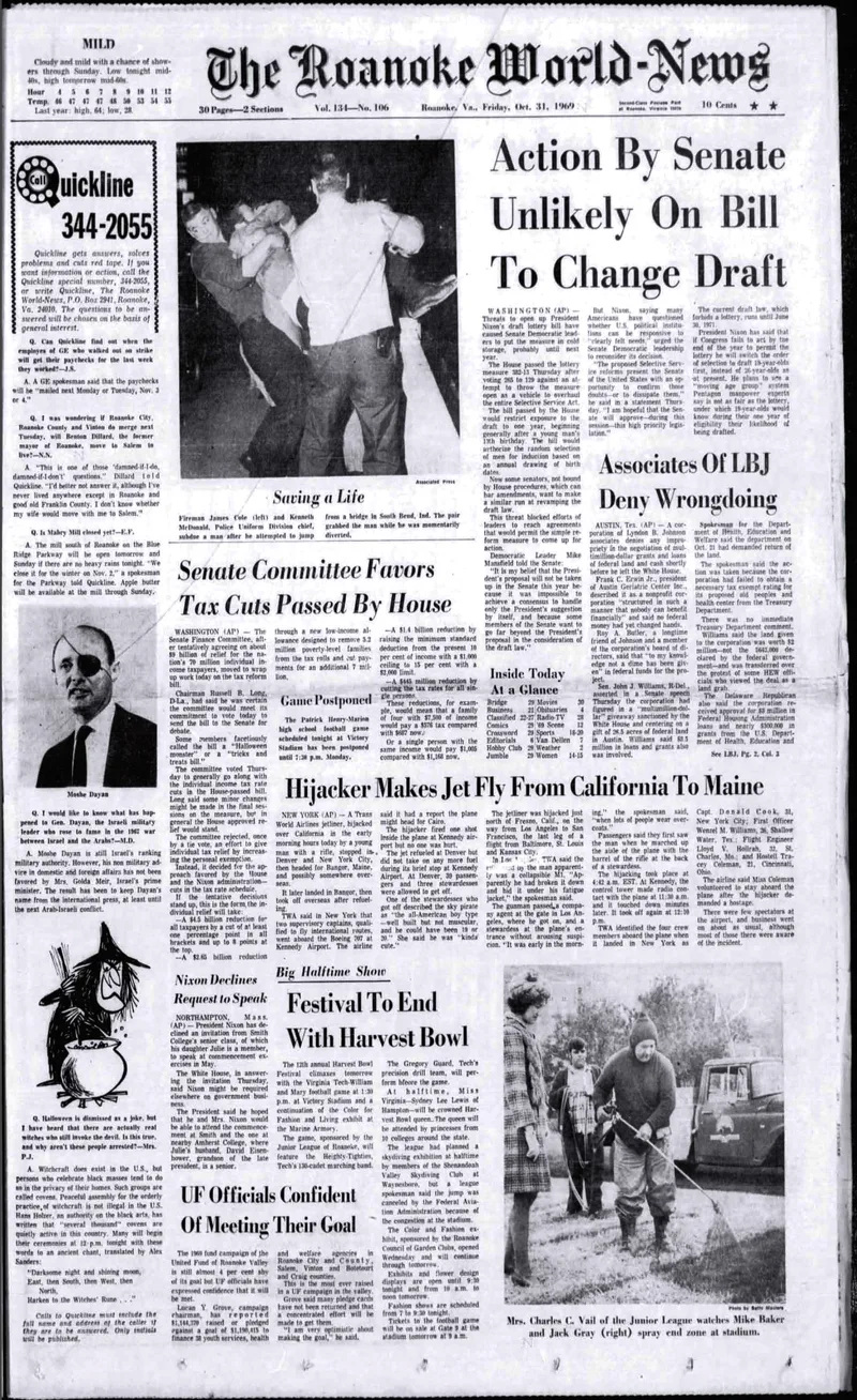 The Witches' Rune quoted in an American reader column, The World-News, 31 October 1969
