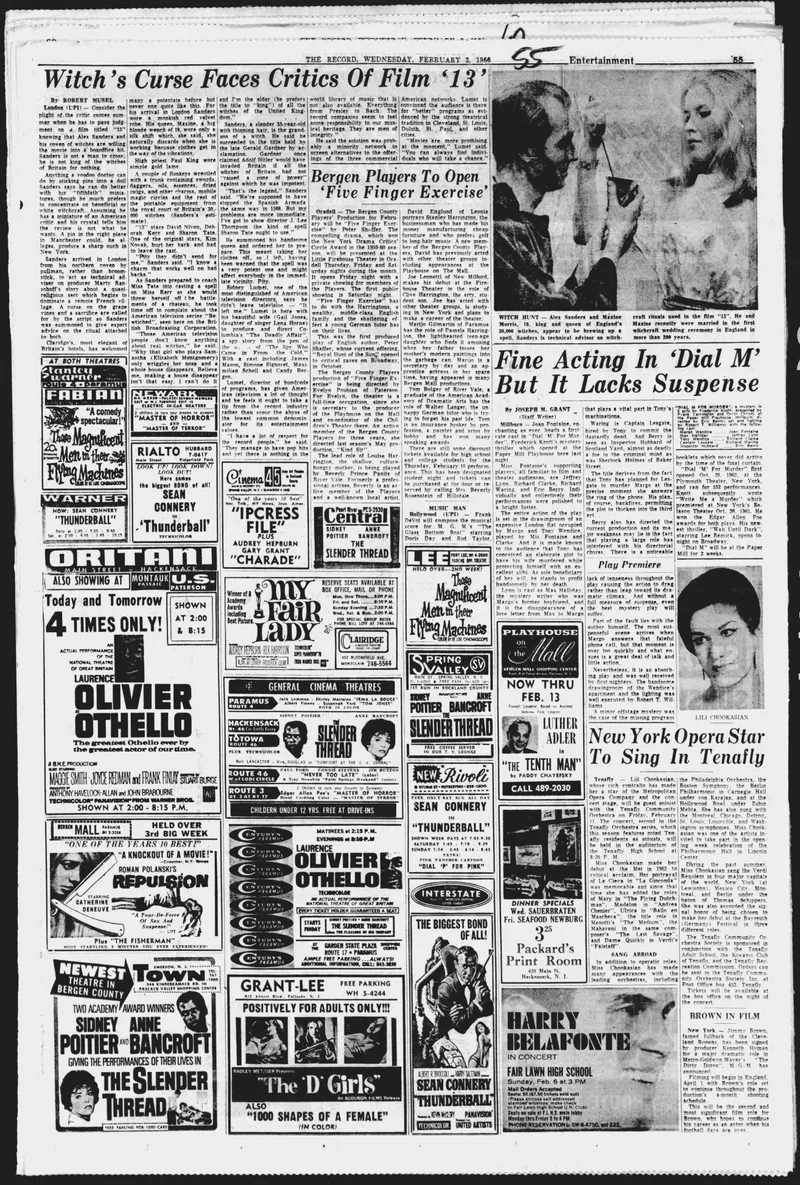 'Witch's Curse Faces Critics Of Film "13"', The Record, 2 February 1966