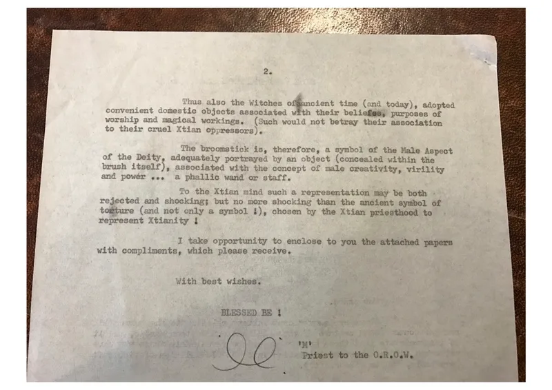 "You asked." Letter from John Score 'M' to unknown. "wisecraft"