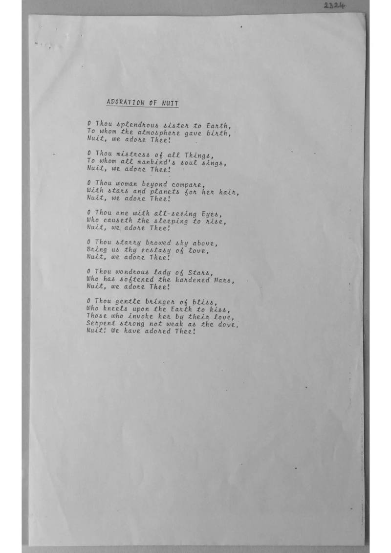 Poem. Adoration of Nuit, document 2324