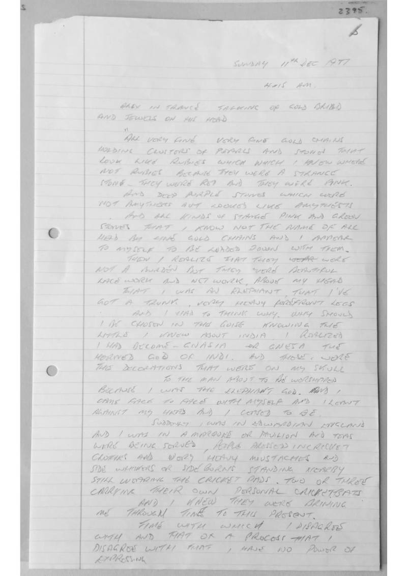 Alex Sanders trance notes. Doc 2395