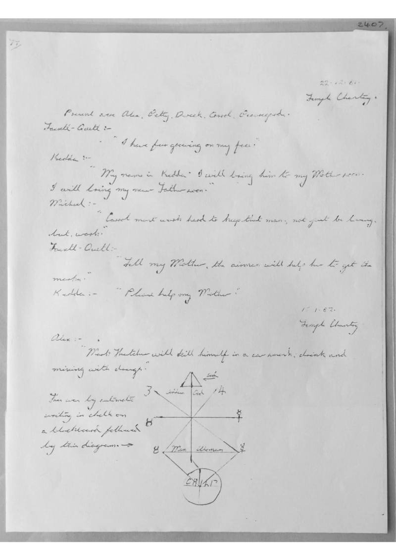 Alex Sanders trance notes. Doc 2407