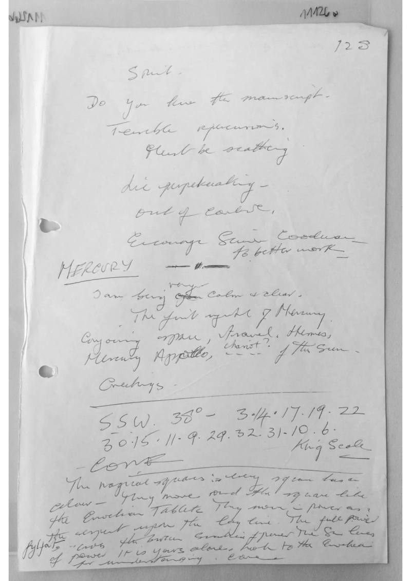 Alex Sanders Trance Notes, document 11126 a-b