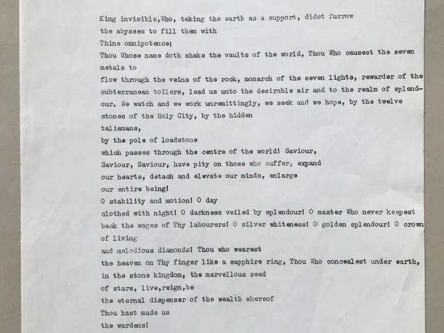 BoS document 1387 - 'Prayer of the Gnomes'