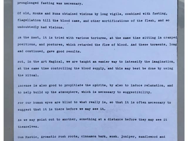 BoS document 1441 A-C To Gain the Sight (from Book of Spells)