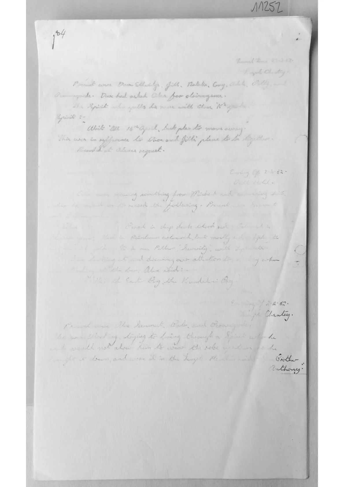 Handwritten document; Ceremonial ritual design instructions