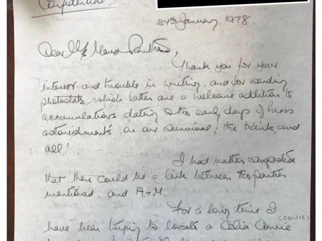 Handwritten letter exchange between John Score 'M' and his brother.