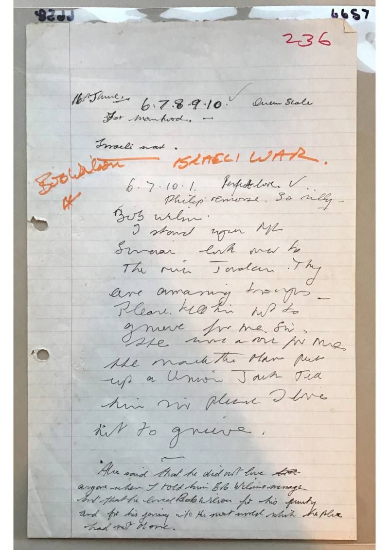 Handwritten notes - 6.7.8.9.10, document 6657