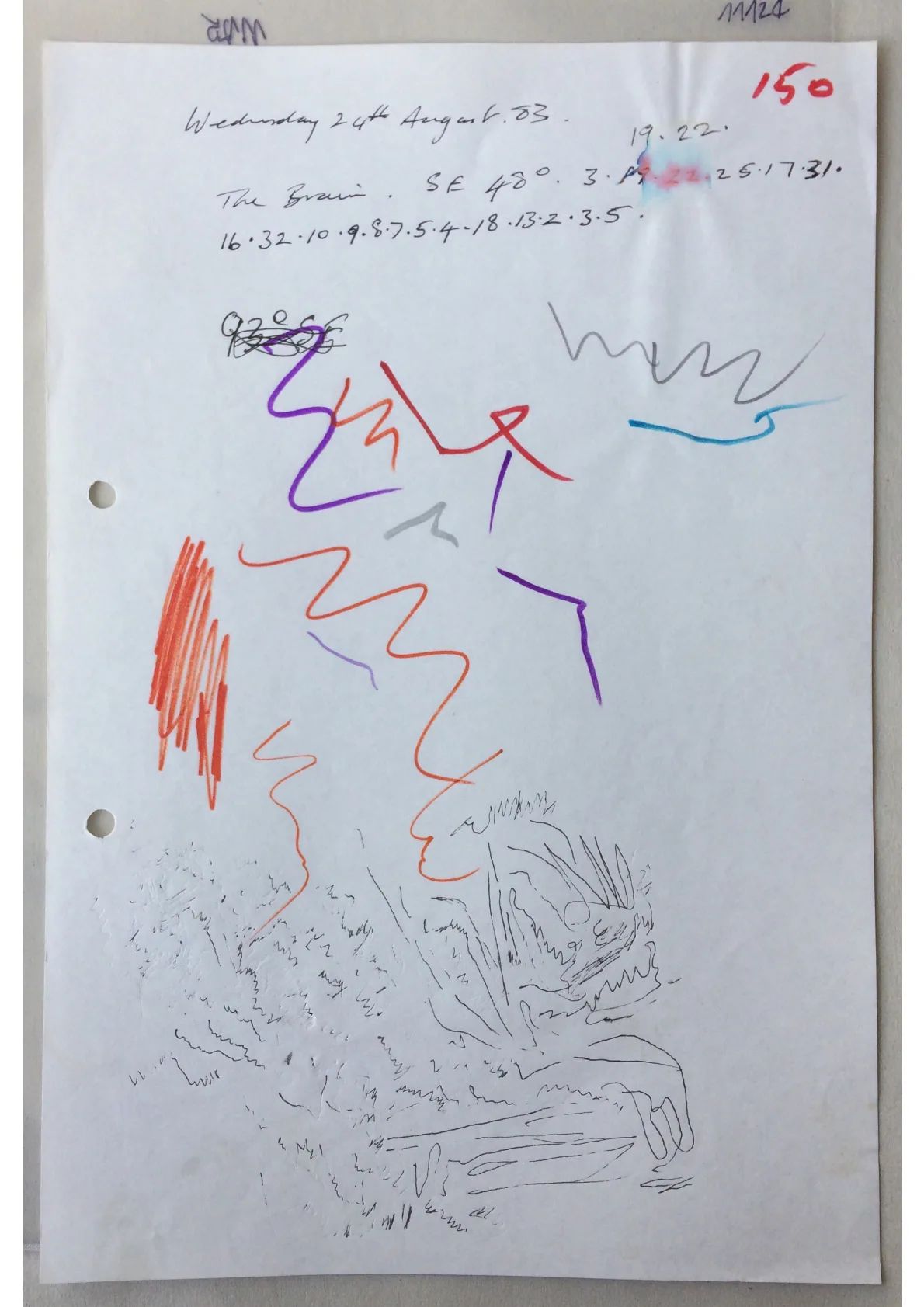 Handwritten notes, document 11124