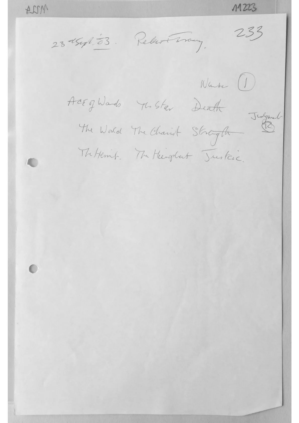 Handwritten Notes, document 11223