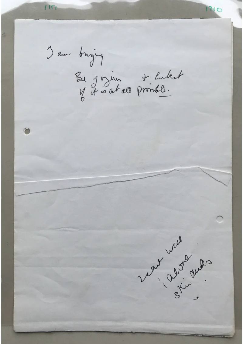 Handwritten notes, Document 1710