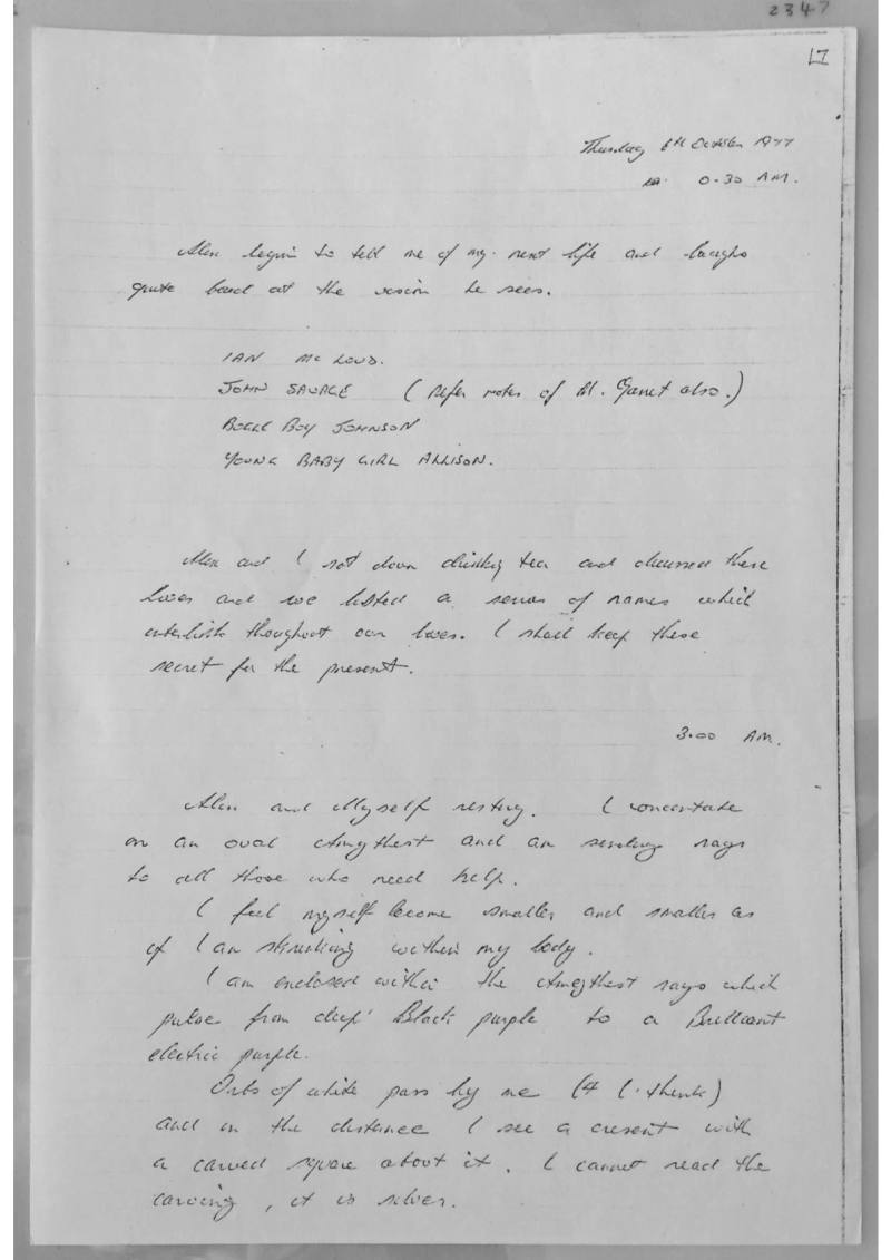 Handwritten notes. Document 2347
