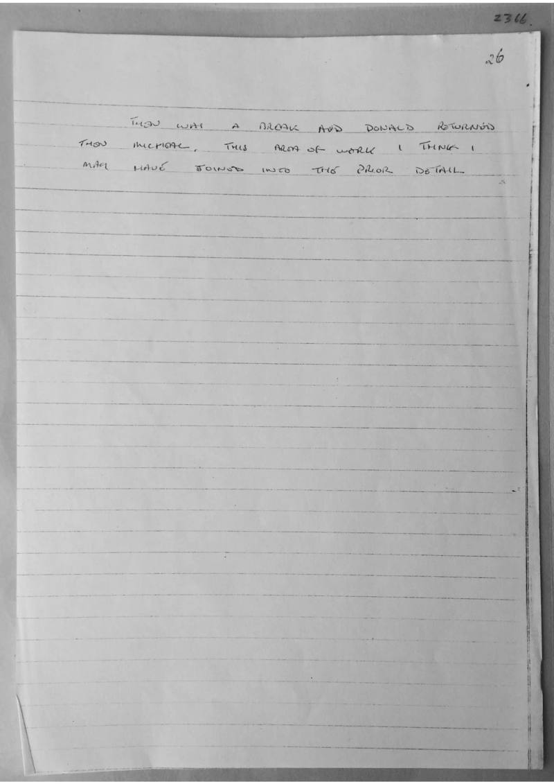 Handwritten notes. document 2366