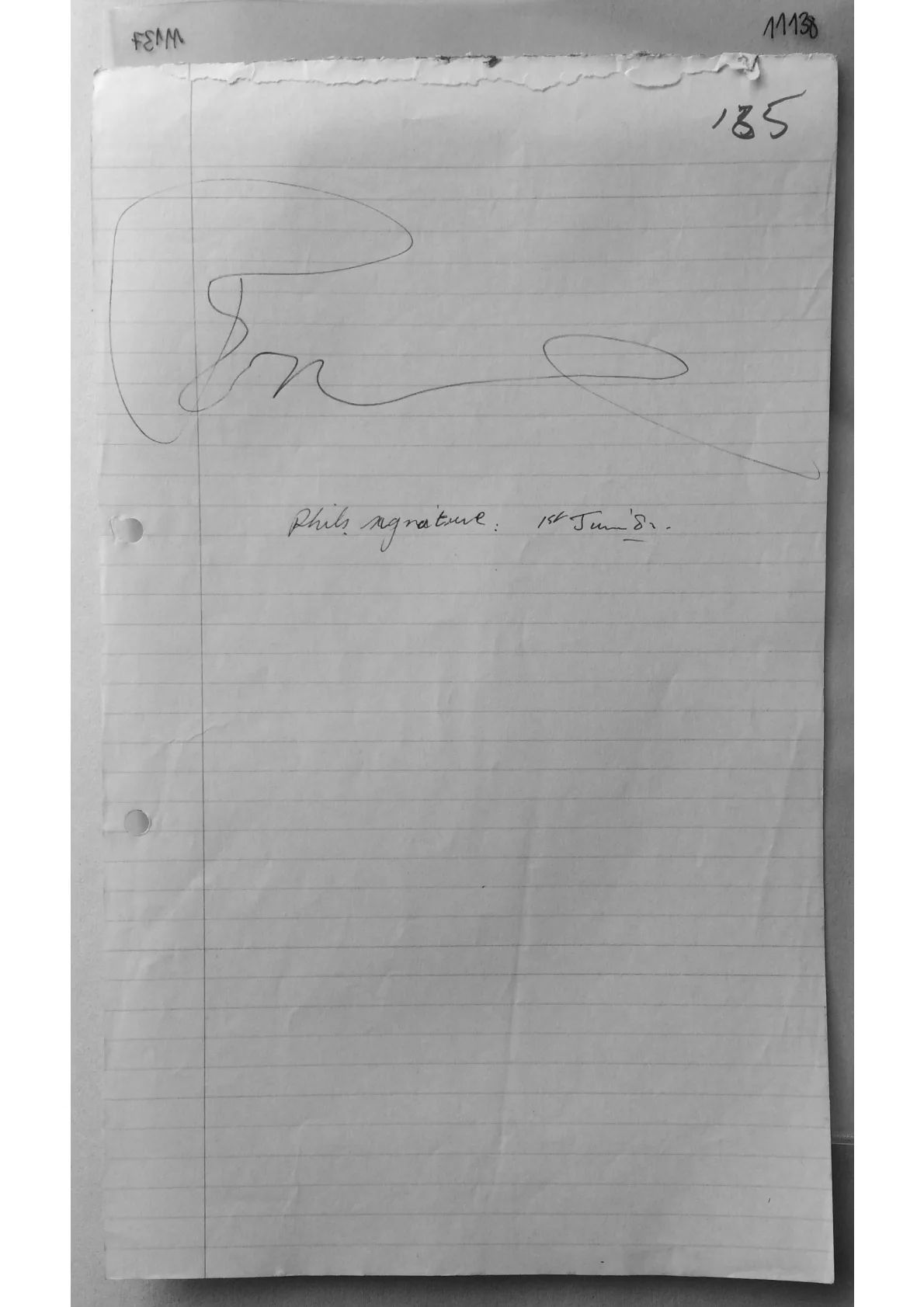 Handwritten notes "Phil's Signature", document 11138