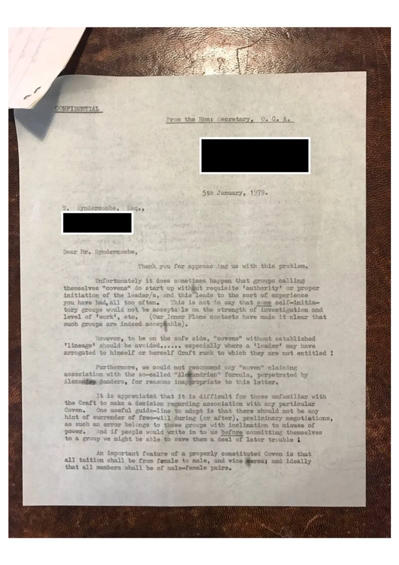 Letter exchange between John Score 'M' and T. Syndercombe