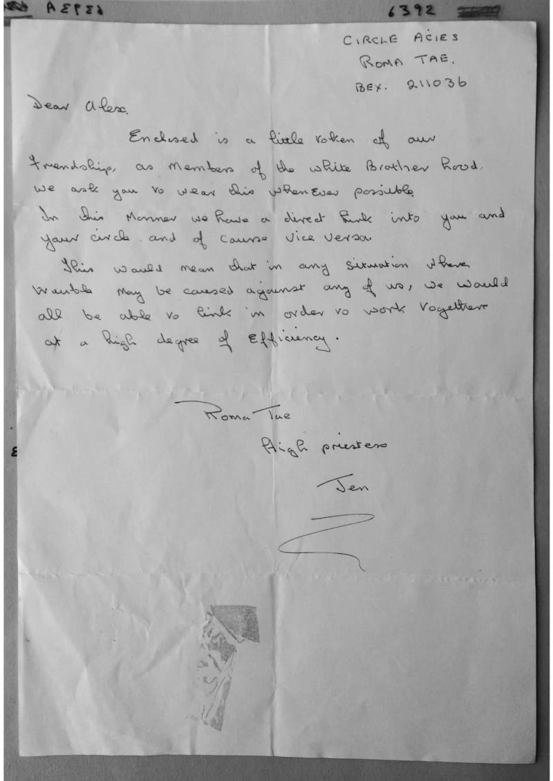 Letter to Alex from 'Jen' - Doc 6392
