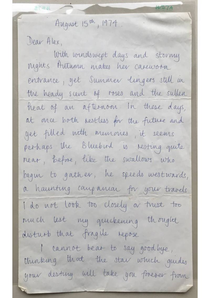 Letter to Alex from "Joy"