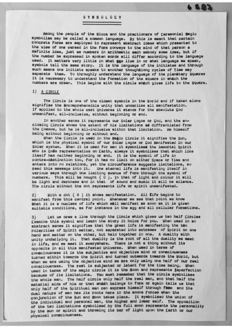 Symbology: Parts 1,2 and 3, document 6583