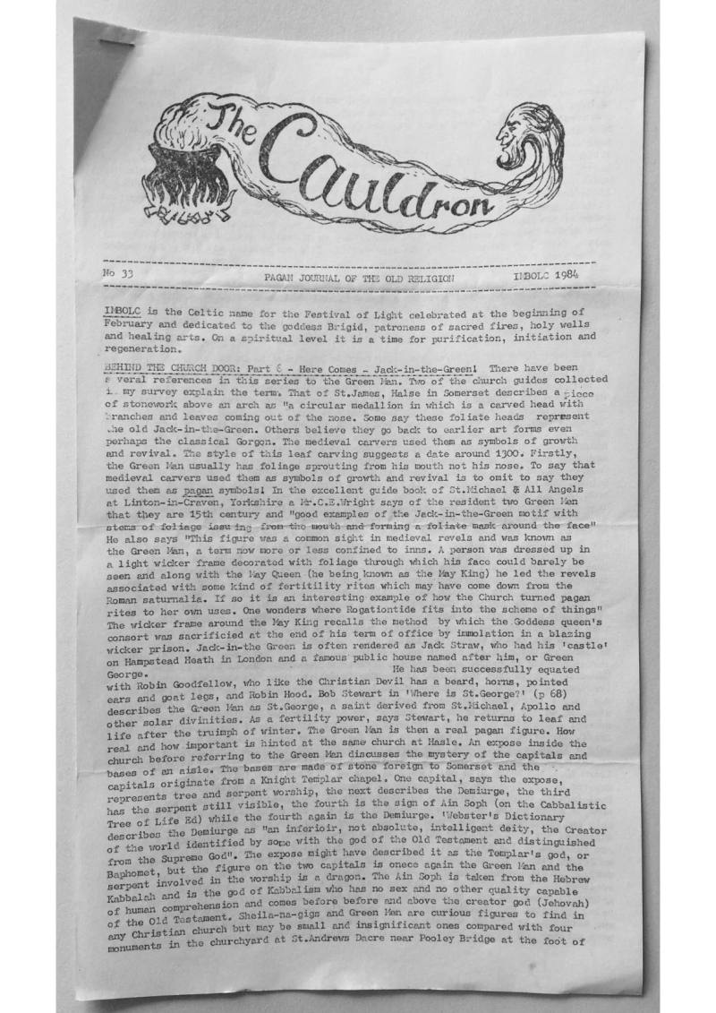 The Cauldron No.33 - Pagan Journal of The Old Religion