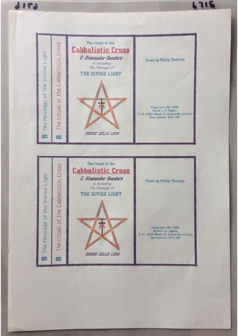 The Ritual of The Cabbalistic Cross and the Message of The Divine Light (alernate art)