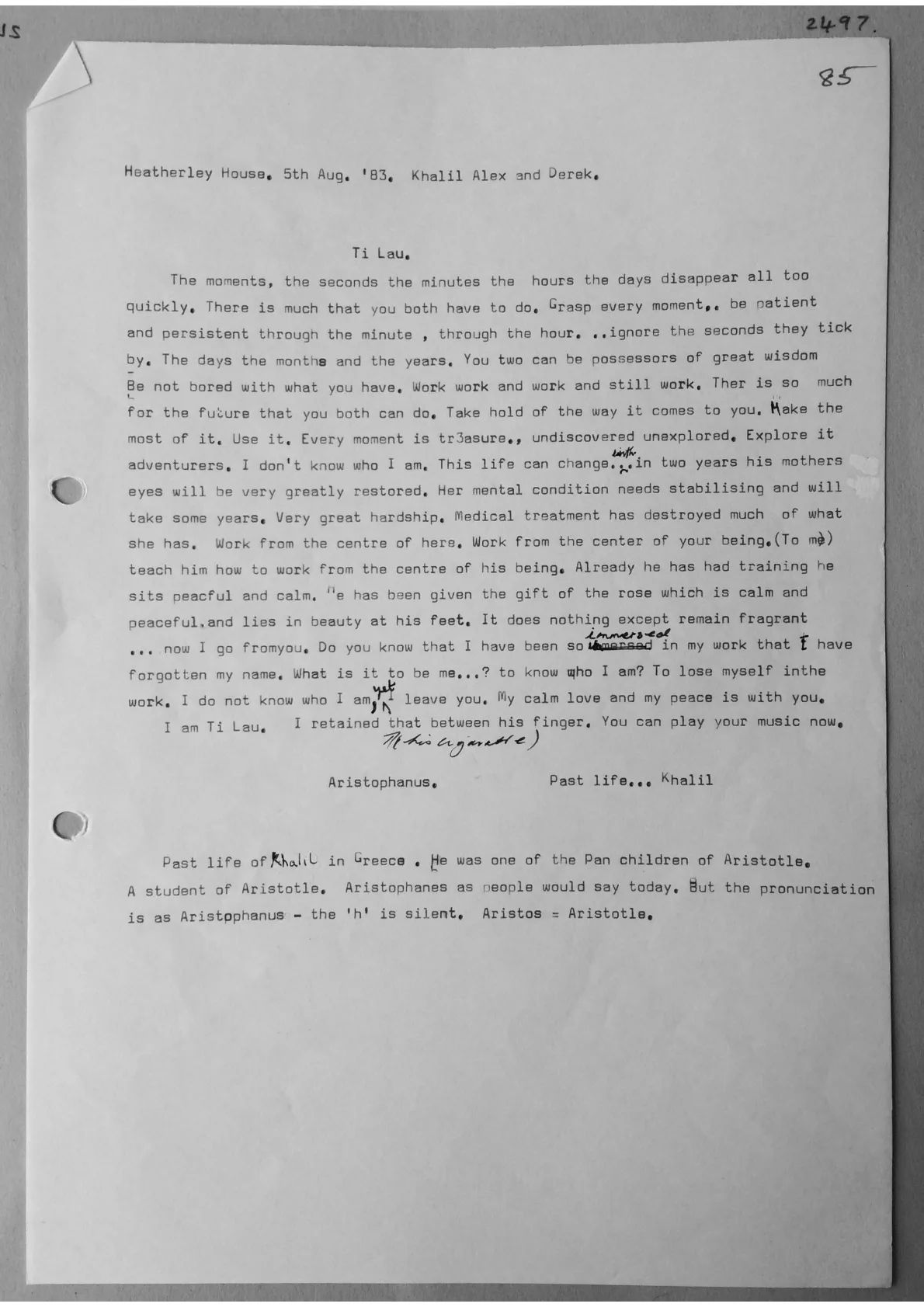 Trance notes - Ti Lau (Again), document 2497