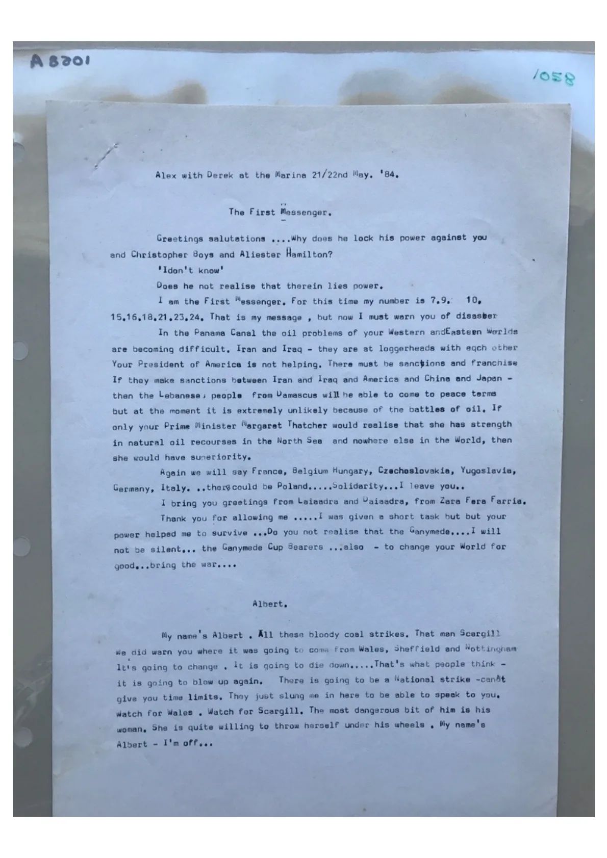 Trance Notes - The First Messenger, document 1058