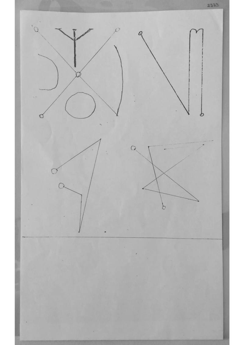Various hand drawn Sigils. Document 2333