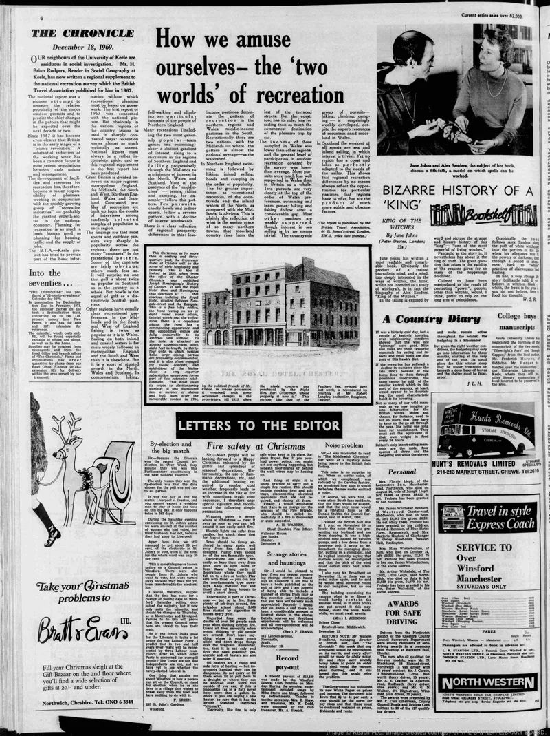 'Bizarre History of a King', Winsford Chronicle, 18 December 1969
