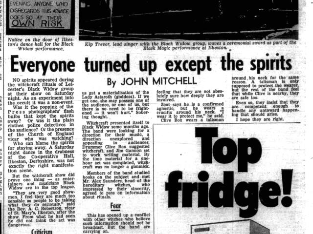 'Everyone turned up except the spirits', Leicester Mercury, 23 March 1970