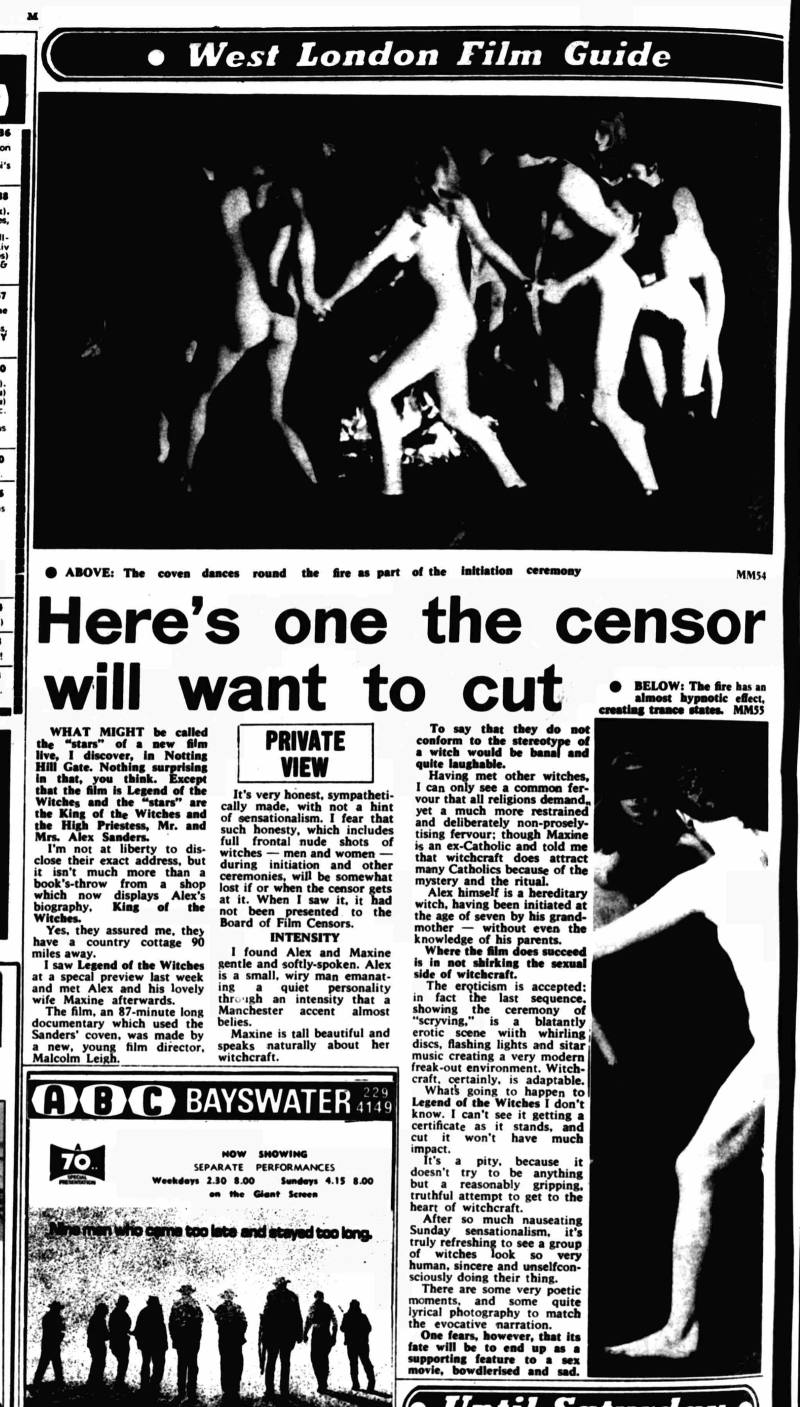 'Here's one the censor will want to cut', Marylebone Mercury, 12 December 1969
