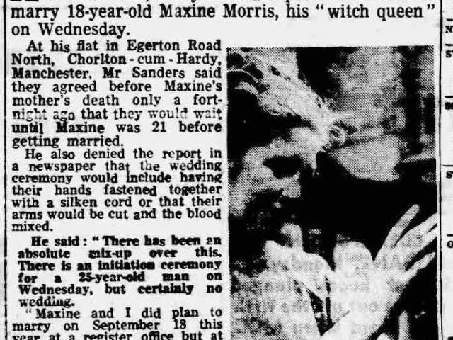 '"High priest" denies witch wedding story', Manchester Evening News, 6 December 1965