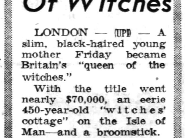 'Housewife is Queen of Witches', Detroit Free Press, 7 March 1964