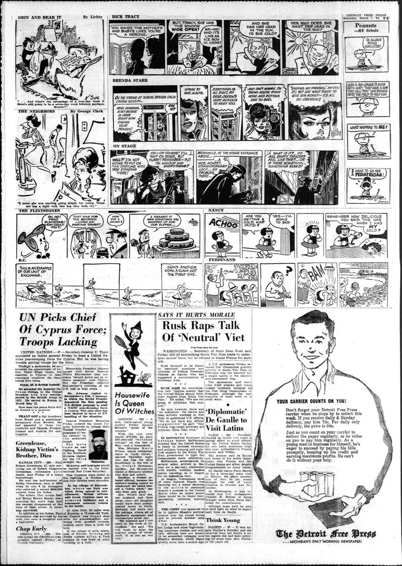 'Housewife is Queen of Witches', Detroit Free Press, 7 March 1964