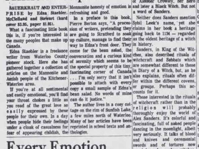 'King Of English Witches Tells What It's All About', The Standard, 29 November 1969