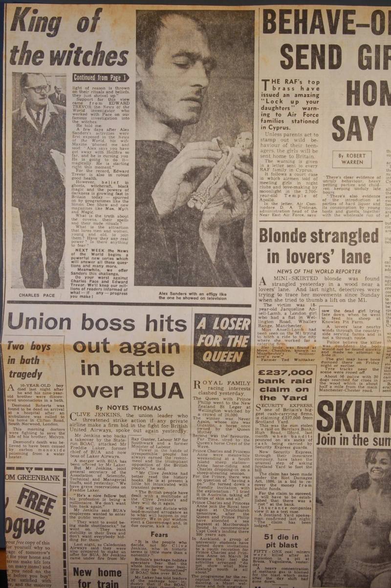 King of the Witches - Newspaper article