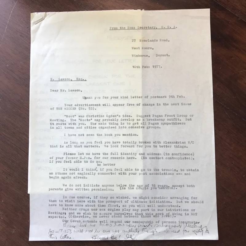 Letter from John Score 'M' to E. Lawson, Esq.