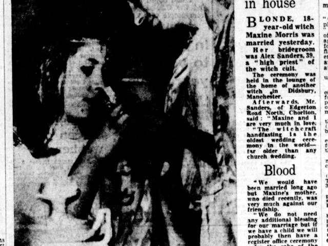 'Maxine the witch weds "High Priest" in house', Daily Express, 8 December 1965