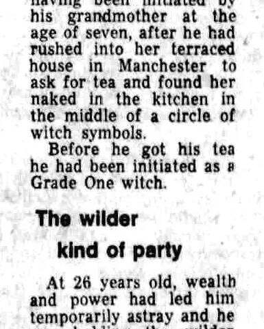 'Over the witches' cauldron', Gillian Linscott, Liverpool Daily Post, 28 October 1969