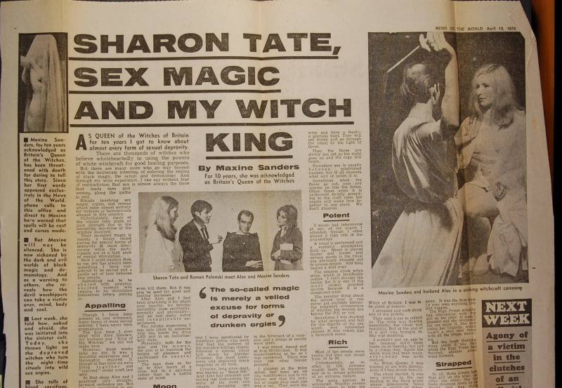 Newspaper Article: Sharon Tate, Sex Magic and My Witch King