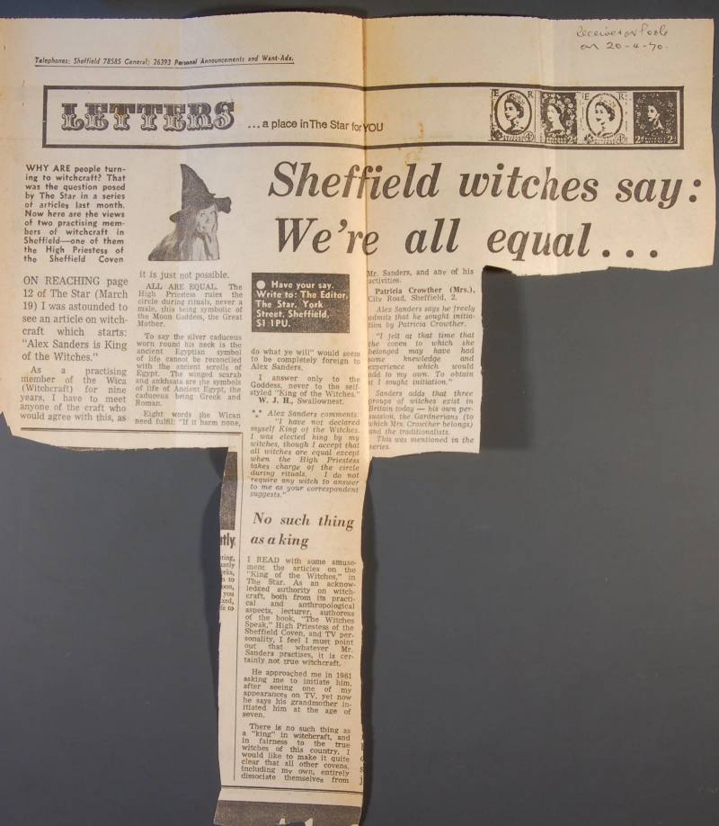 Sheffield Witches Say: We're All Equal - Newspaper article