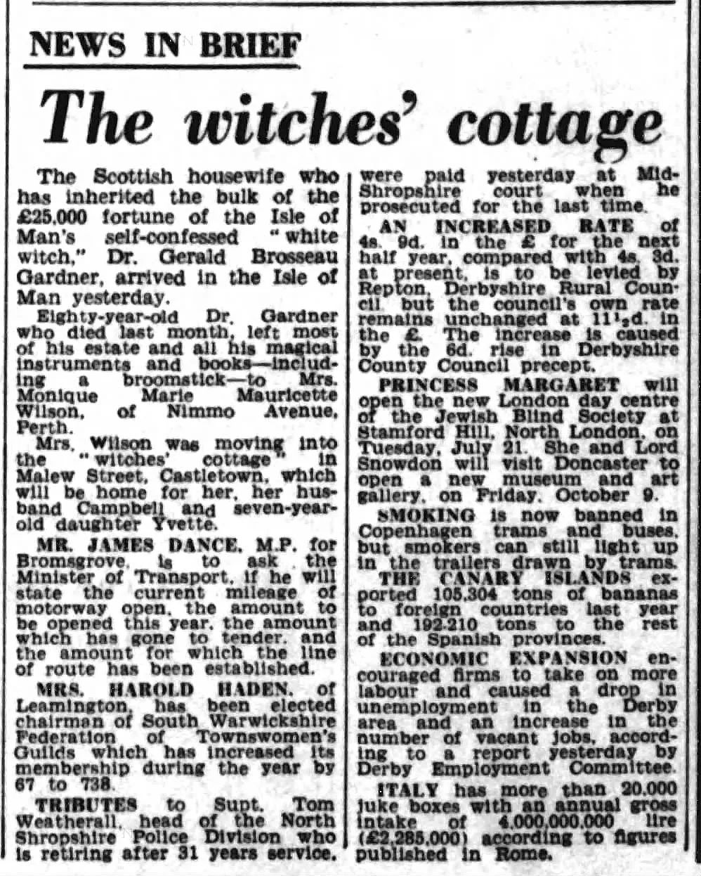 'The witches' cottage', Birmingham Post, 7 March 1964