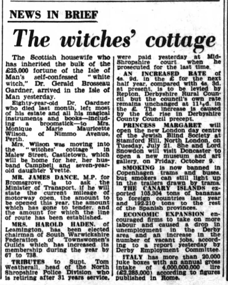 'The witches' cottage', Birmingham Post, 7 March 1964