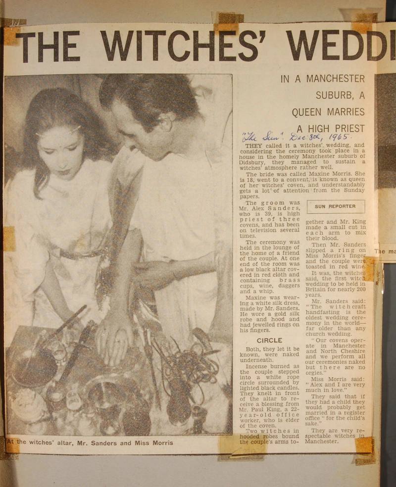 The Witches' Wedding - Newspaper article.