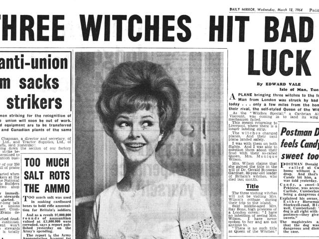 'Three witches hit bad luck', Edward Vale, Daily Mirror, 18 March 1964