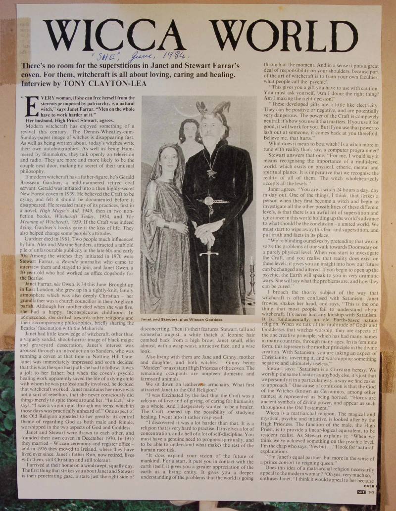 'Wicca World' - magazine article